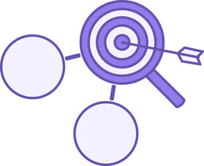 Colored Niche Icon. Vector Icon. Specific Content Topic. Blogger and Social Media Concept