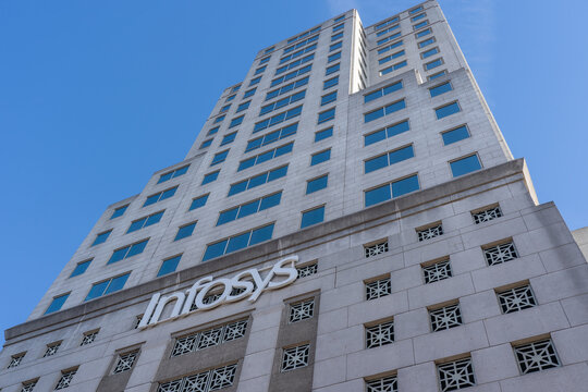 Infosys - Hartford Tech and Innovation Hub in Hartford, Connecticut, USA, on November 8, 2023. Infosys Limited is an Indian multinational information technology company. 
