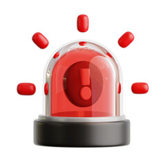 alarm alert security sign for dangerous workplace 3d icon illustration render design