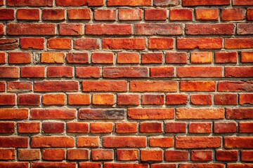 Obraz premium Red-orange old brick wall for backgrounds, backgrounds ideas.