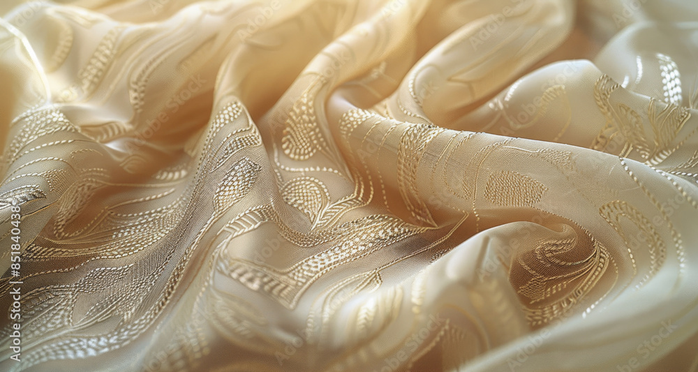 Poster a close-up of luxurious fabrics and textures, showcasing the quality and craftsmanship of designer g