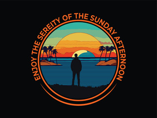 Vector Summer T-Shirt Design: Vibrant, Fun Graphics Perfect for Sunny Days and Beach Vibes.