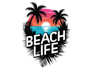  Vector Summer T-Shirt Design: Vibrant, Fun Graphics Perfect for Sunny Days and Beach Vibes.