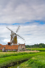 Cley mill in Cley next the Sea in North Norfolk in the UK in portrait orientation © Richard O'Donoghue