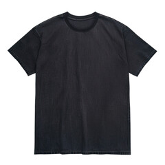 PNG Oversized Acid Washed Black Blank T-shirt Mockup Isolated On Transparent Background