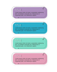 colorful set of infographics list items