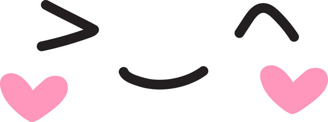 Emotion Face Doodle flat vector