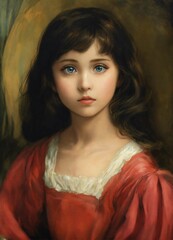 portrait of a girl, generative Ai 