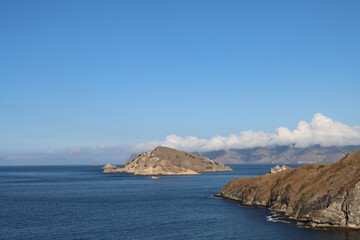 Fototapeta premium Cumulous clouds over National Park Komodo