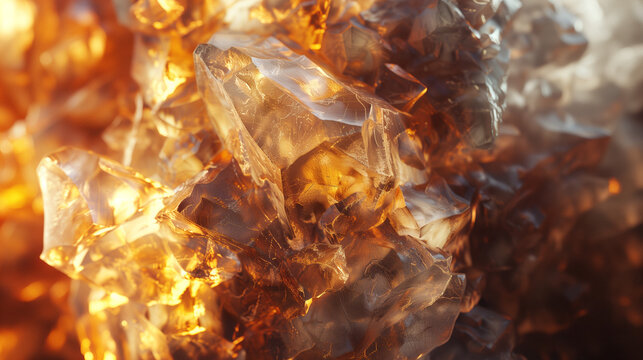 Close-up view of topaz with texture