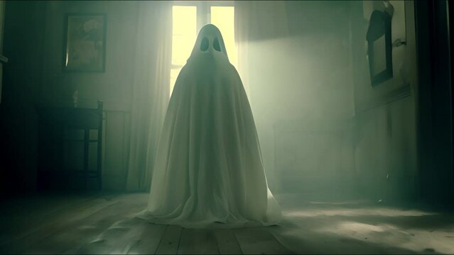 posters for ghost films, a vengeful spirit in the flat