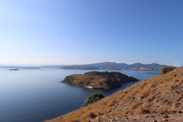 view of the coast of Padar island, Indonesia