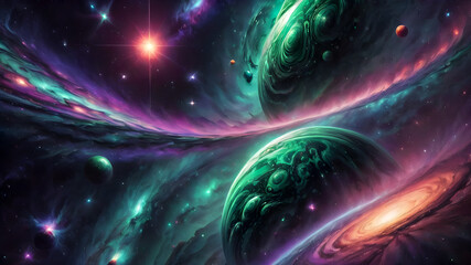 Obraz premium space galaxy, nebula. Starry night space. Universal science astronomy. Supernova background wallpaper