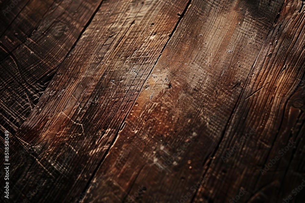 Poster A close-up view of a wooden surface featuring intricate grain patterns