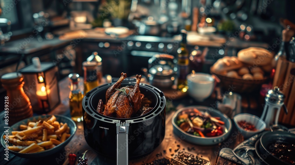 Aufkleber a table filled with various types of food, suitable for editorial use in articles about meals, parti