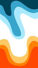 Abstract wavy Background. blue and orange background. abstract blue color wallpaper for phone. Abstract curvy orange background.