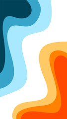 Abstract wavy Background. blue and orange background. abstract blue color wallpaper for phone. Abstract curvy orange background.