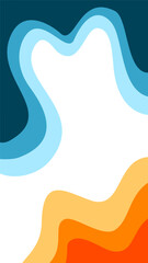 Abstract wavy Background. blue and orange background. abstract blue color wallpaper for phone. Abstract curvy orange background.