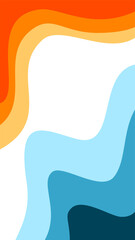 Abstract wavy Background. blue and orange background. abstract blue color wallpaper for phone. Abstract curvy orange background.