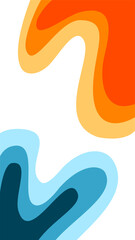 Abstract wavy Background. blue and orange background. abstract blue color wallpaper for phone. Abstract curvy orange background.