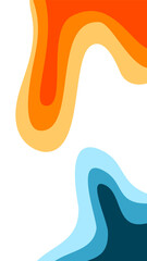 Abstract wavy Background. blue and orange background. abstract blue color wallpaper for phone. Abstract curvy orange background.