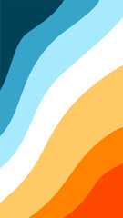 Abstract wavy Background. blue and orange background. abstract blue color wallpaper for phone. Abstract curvy orange background.