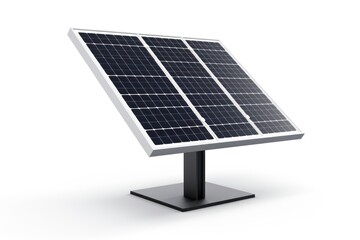 Isolated image of solar panel use sunlight clean energy. Concept for green renewable energy.