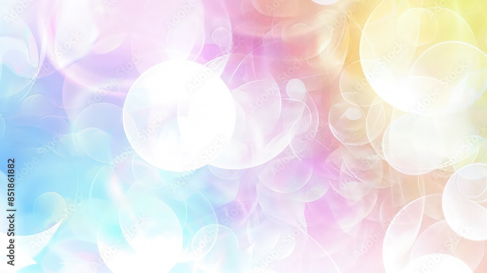 Poster abstract pastel neon holographic blurred grainy circle gradient on white background texture. colorfu