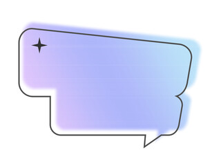 vector colorful speech bubble y2k style gradient