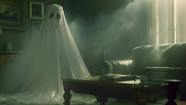 posters for ghost films, a vengeful spirit in the flat