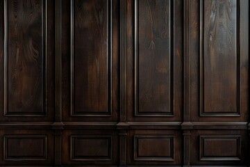 A person seated on a chair facing a wooden panel wall, ideal for use in offices or homes