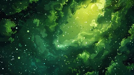 Naklejka premium Rocket green Earth flat design top view deep forest theme water color Tetradic color scheme