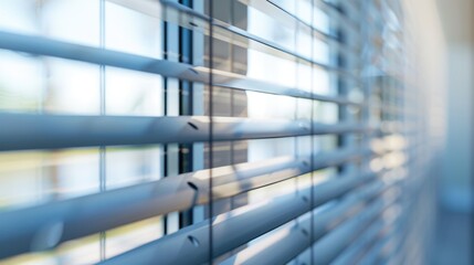 A close-up view of a window with blinds, perfect for interior design or decoration