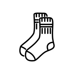 socks, line icon, isolated background