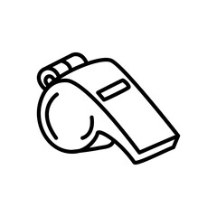 whistle, line icon, isolated background