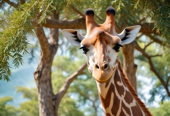 Obraz premium giraffe in zoo