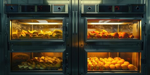 Two large ovens filled with various types of food, ideal for parties or gatherings