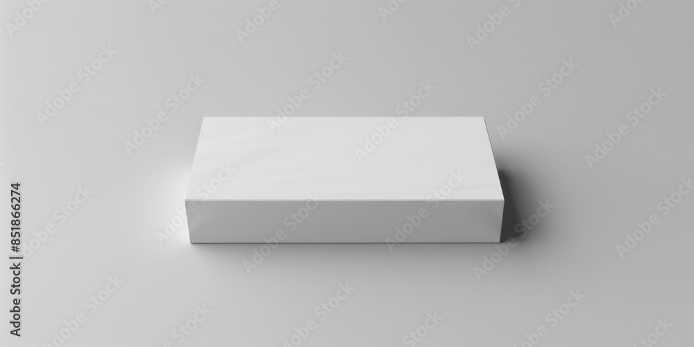 Poster a simple white box on a plain surface