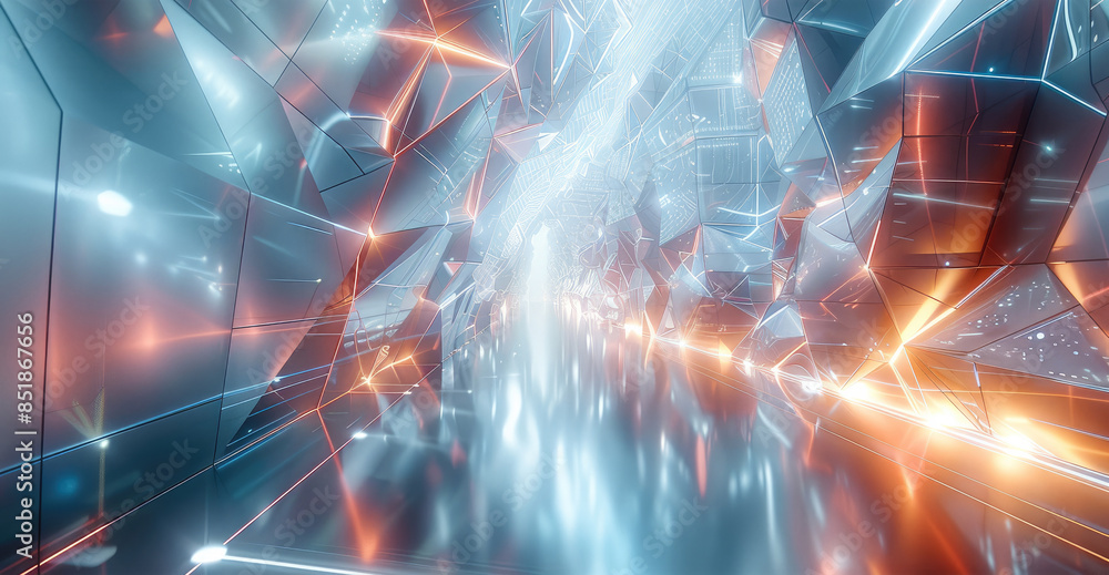 Poster futuristic virtual tech background. generative ai.