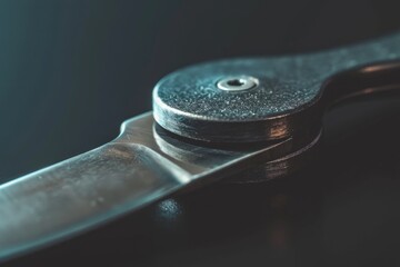 A close-up shot of a knife lying on a table, suitable for use in scenes where a character is preparing to cook or has just finished eating