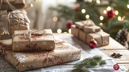 An advanced, ultrathin wrapping paper embedded with smart tags that play personalized holiday messages when touched