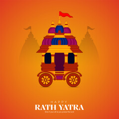 
illustration of Rath Yatra Lord Jagannath festival Social Media Post