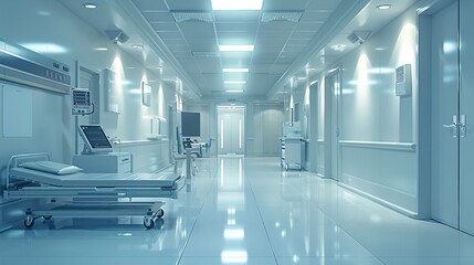 Obraz premium A modern hospital with medical equipment. Generative AI.