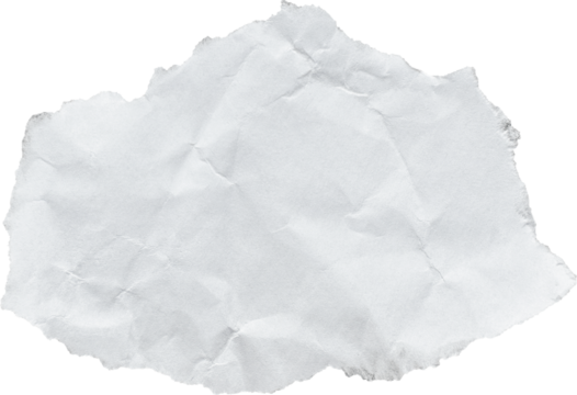 White Textured Torn Paper Piece