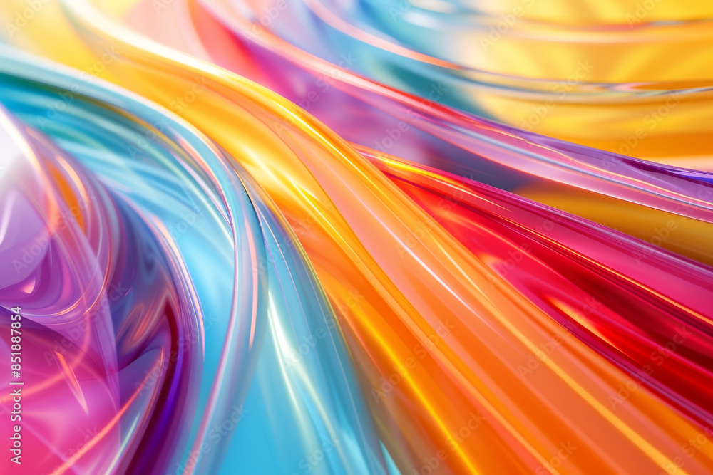Poster an abstract background with vibrant colors and dynamic shapes, symbolizing innovation, creativity, a