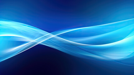 Abstract blue gradient background with chaotic transparent and white lines
