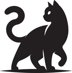 cat logo icon silhouette vector illustration