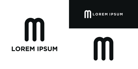 Simple letter M logo design template. Premium Vector