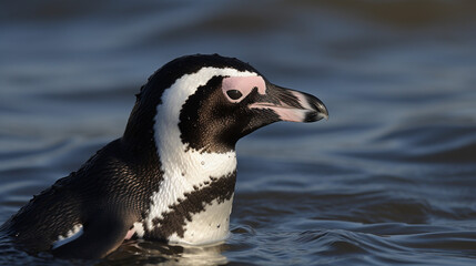 "Penguin Majesty: A Serene Portrait Against a Pure White Background"