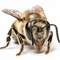 "Africanized Bee Elegance: Minimalist White Background"
An elegant and minimalist portrait of an Africanized bee on a white background, showcasing its beauty and natural form.